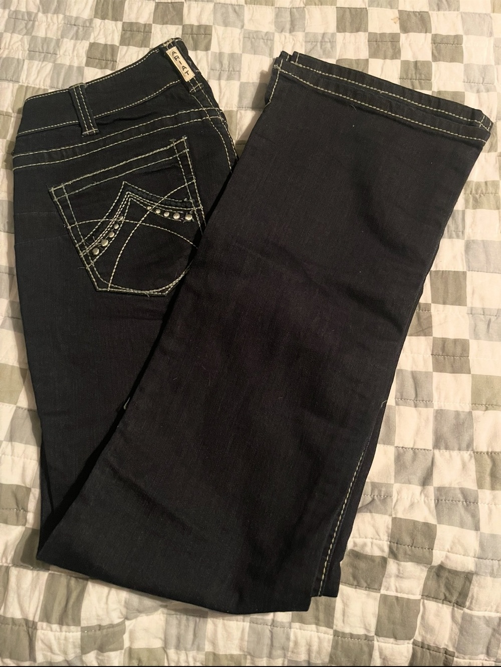 Ariat Black Boot Cut Jeans with Contrast Stitching